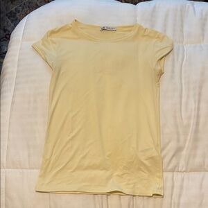 ZARA Yellow Short Sleeve Top